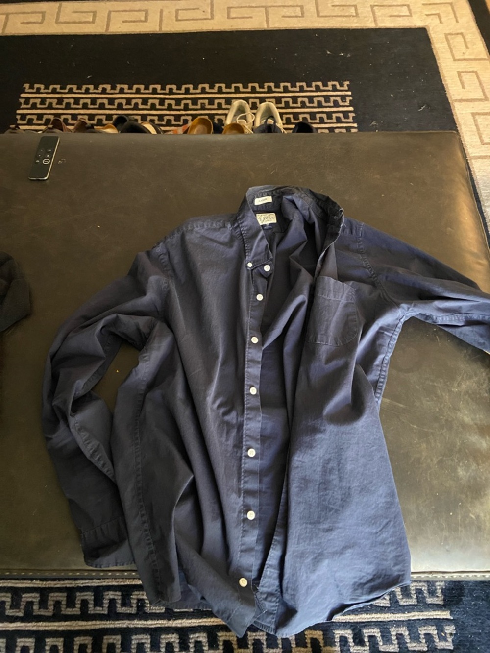 J. Crew Navy Classic Button-Up Shirt